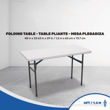 4-foot white plastic folding table